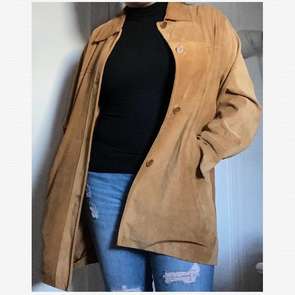 COACH Tan Suede Trench Coat - Picture 8 of 9